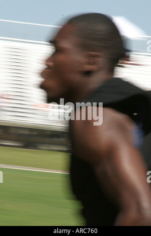 Miami Florida,Tropical Park,Greater Miami Athletic Conference,championships,track and field,sports,performance,entertainment,high school,campus,studen Stock Photo