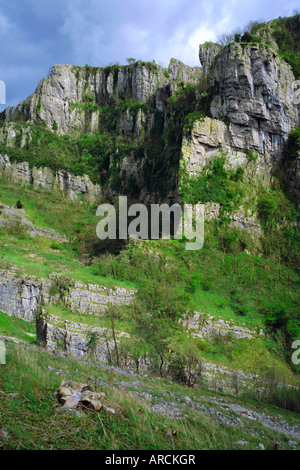 The limestone cliffs, Cheddar Gorge, Somerset, England, UK Stock Photo