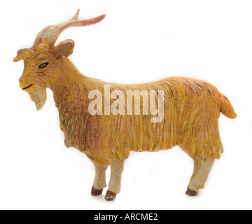 goat plastic farm zoo animals figure cartoon England UK United Kingdom GB Great Britain EU European Union Europe Stock Photo