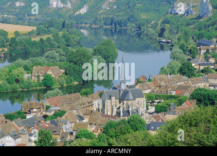 Les Andelys on the River Seine, Haute Normandie (Normandy), France, Europe Stock Photo
