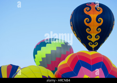 Ascending Balloons at the Balloon Festival Stock Photo