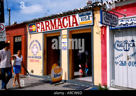 Porto Seguro Bahia Brazil Brasil chemist pharmacy Stock Photo