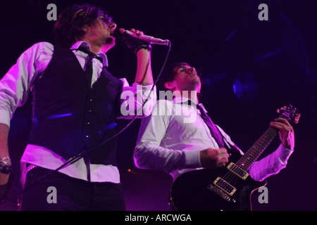 Lost Prophets Performing Cardiff International Arena South Wales Stock Photo