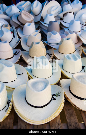 Hats, market day at Zaachila, Oaxaca, Mexico, North America Stock Photo