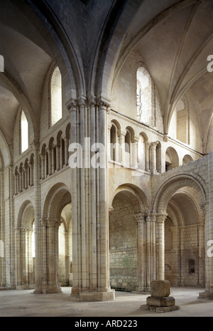 Caen, Saint-Nicolas, Blick von Nordwesten in die Vierung Stock Photo