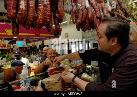 Mike s Deli on Arthur Avenue in the Belmont section of the Bronx Stock Photo