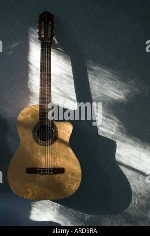 Guitar classical cutaway design CD album cover music book etc Stock Photo