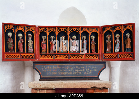 Süderende (Insel Föhr), St. Laurentii, Altar Stock Photo