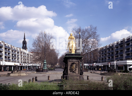 Dresden, Neustadt, Hauptstraße Stock Photo