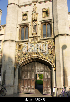 The Great Gate Christs College Cambridge Cambridgeshire  England Stock Photo