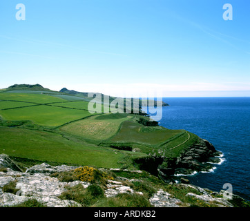 view of st davids head from carn penberry north pembrokeshire coast west wales Stock Photo