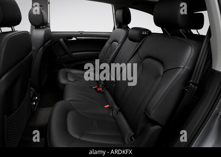 2007 Audi Q7 4.2 quattro in Gray - Rear seats Stock Photo