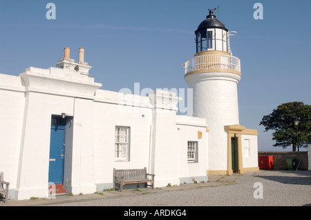 Cromarty, Stevenson's Lighthouse on the Black Isle now Aberdeen University biological sciences Reserch Station.  XPL 3587-348 Stock Photo