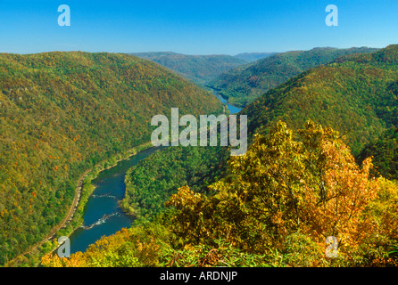 New River Gorge Seen From Grandview Park, Beckley, West Virginia, USA Stock Photo