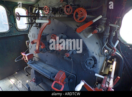 Steam locomotive cockpit Stock Photo - Alamy