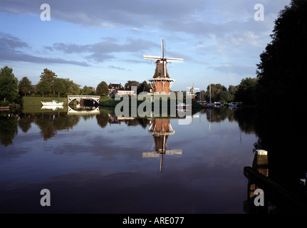 Dokkum, Getreidemühlen, Stock Photo