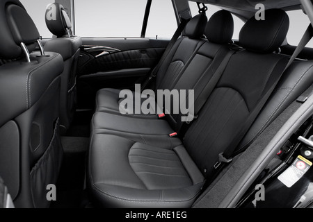 2005 Mercedes-Benz E55 AMG in Black - Rear seats Stock Photo