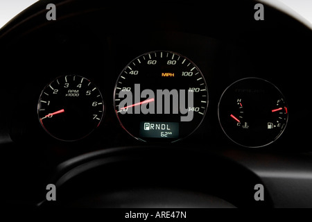 2005 Chevrolet Malibu Maxx LT in Black - Speedometer/tachometer Stock Photo