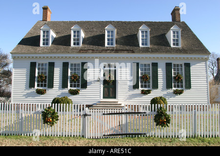 Virginia Colonial National historical Park,historic Yorktown,Main Street,Dudley Digges house,houses,built 1760,VA 121203 0006 Stock Photo