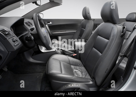 2006 Volvo C70 T5 in Silver - Front seats Stock Photo