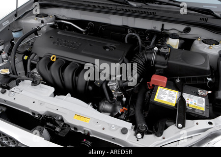 2006 Toyota Corolla CE in Silver - Engine Stock Photo