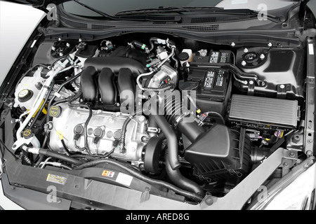 2006 Ford Fusion SEL V6 in Black - Engine Stock Photo