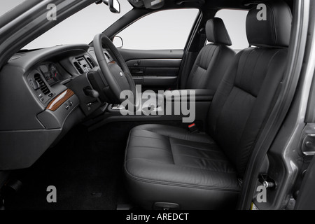 2006 Ford Crown Victoria LX Sport in Gray - Front seats Stock Photo