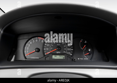 2006 Toyota Corolla CE in Silver - Speedometer/tachometer Stock Photo