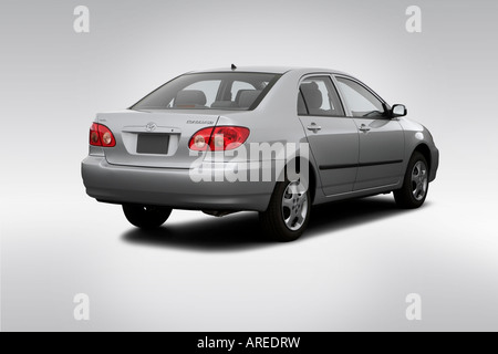 2006 Toyota Corolla CE in Silver - Rear angle view Stock Photo