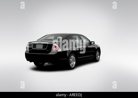 2006 Ford Fusion SEL V6 in Black - Rear angle view Stock Photo