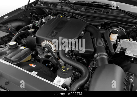 2006 Ford Crown Victoria LX Sport in Gray - Engine Stock Photo