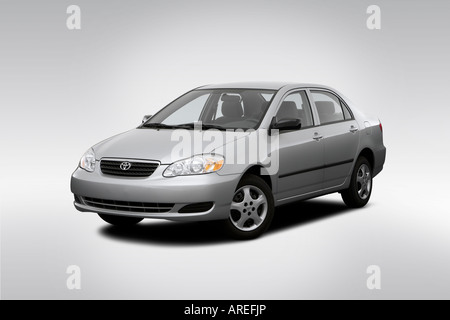 2006 Toyota Corolla CE in Silver - Front angle view Stock Photo