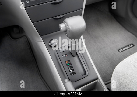 2006 Toyota Corolla CE in Silver - Gear shifter/center console Stock Photo