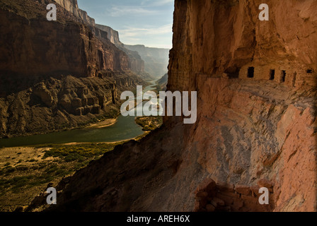 The Nankoweap granaries on the Colorado River in the Grand Canyon National Park Arizona Stock Photo