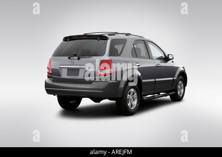 2006 Kia Sorento EX in Gray - Rear angle view Stock Photo