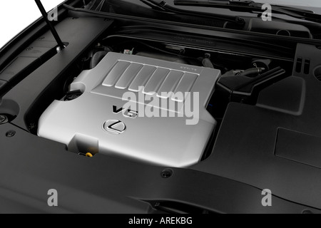 2007 Lexus ES 350 in White - Engine Stock Photo
