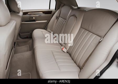 2006 Lincoln Town Car Signature in Silver - Rear seats Stock Photo