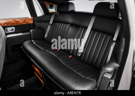 2005 Rolls-Royce Phantom in Silver - Rear seats Stock Photo