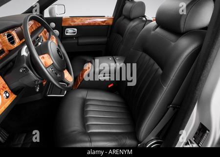 2005 Rolls-Royce Phantom in Silver - Front seats Stock Photo