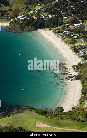 Palm Beach Waiheke Island Auckland North Island New Zealand Aerial Stock Photo