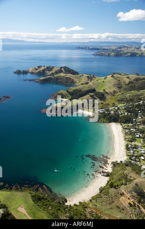 Palm Beach Waiheke Island Auckland North Island New Zealand Aerial Stock Photo