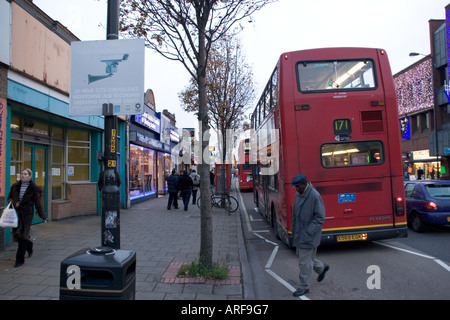 Walworth Road South London running between the Elephant and Castle and Camberwell Green Stock Photo