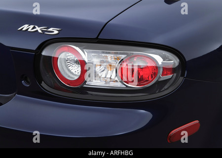 2007 Mazda MX-5 Miata Sport in Blue - Tail light Stock Photo