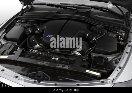 2007 BMW M6 in Silver - Engine Stock Photo