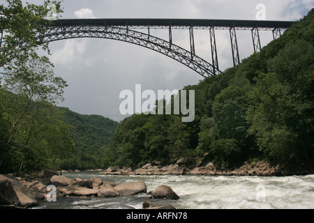 new river gorge national park recreation area arch bridge Stock Photo