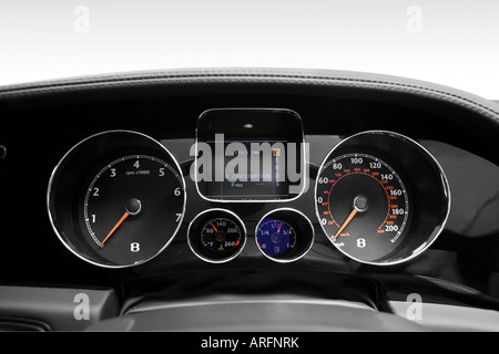 2007 Bentley Continental GT in Black - Speedometer/tachometer Stock Photo