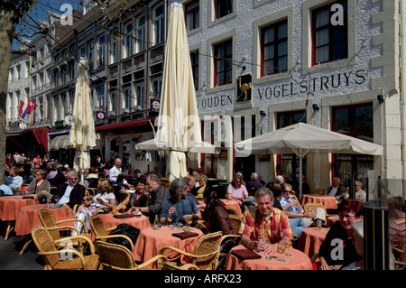 Vrijthof  Maastricht Netherlands restaurant bar Stock Photo