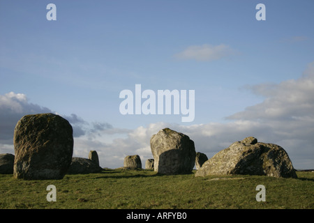 Long Meg and her Daughters Standing Stones, Cumbria Stock Photo