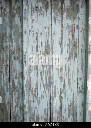 Weathered white paint on doorway Stock Photo