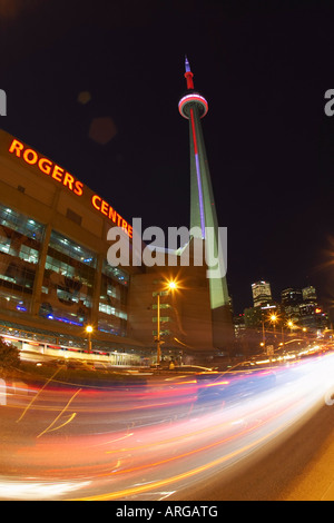 Rogers Centre and CN Tower, Toronto, Ontario Stock Photo